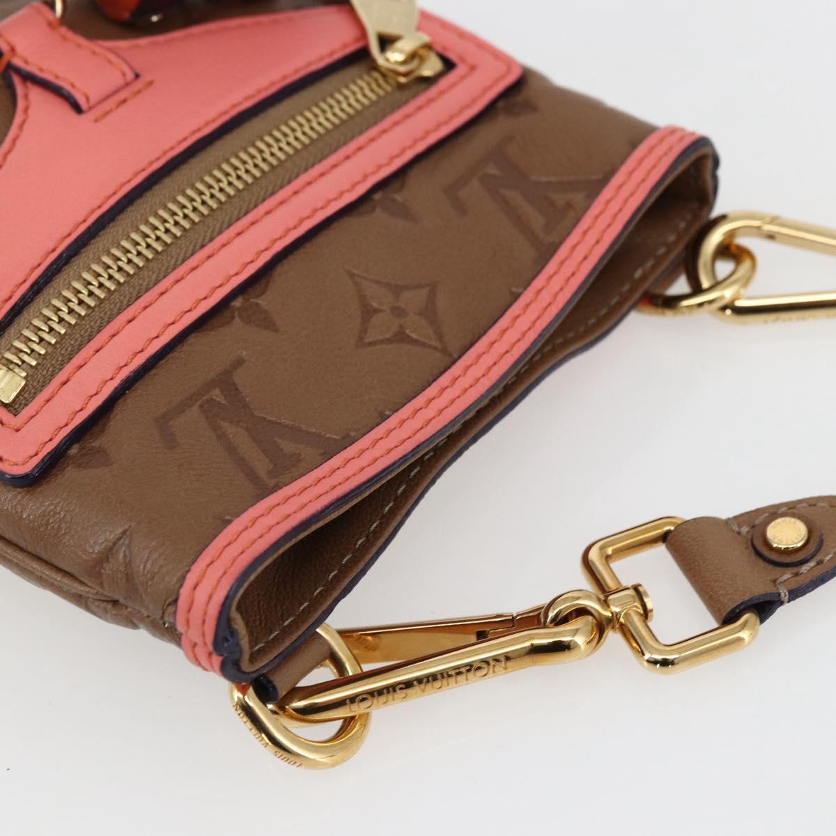 LOUIS VUITTON Monogram Empreinte Flat Bag Brown M40369 LV Auth 170001SAM