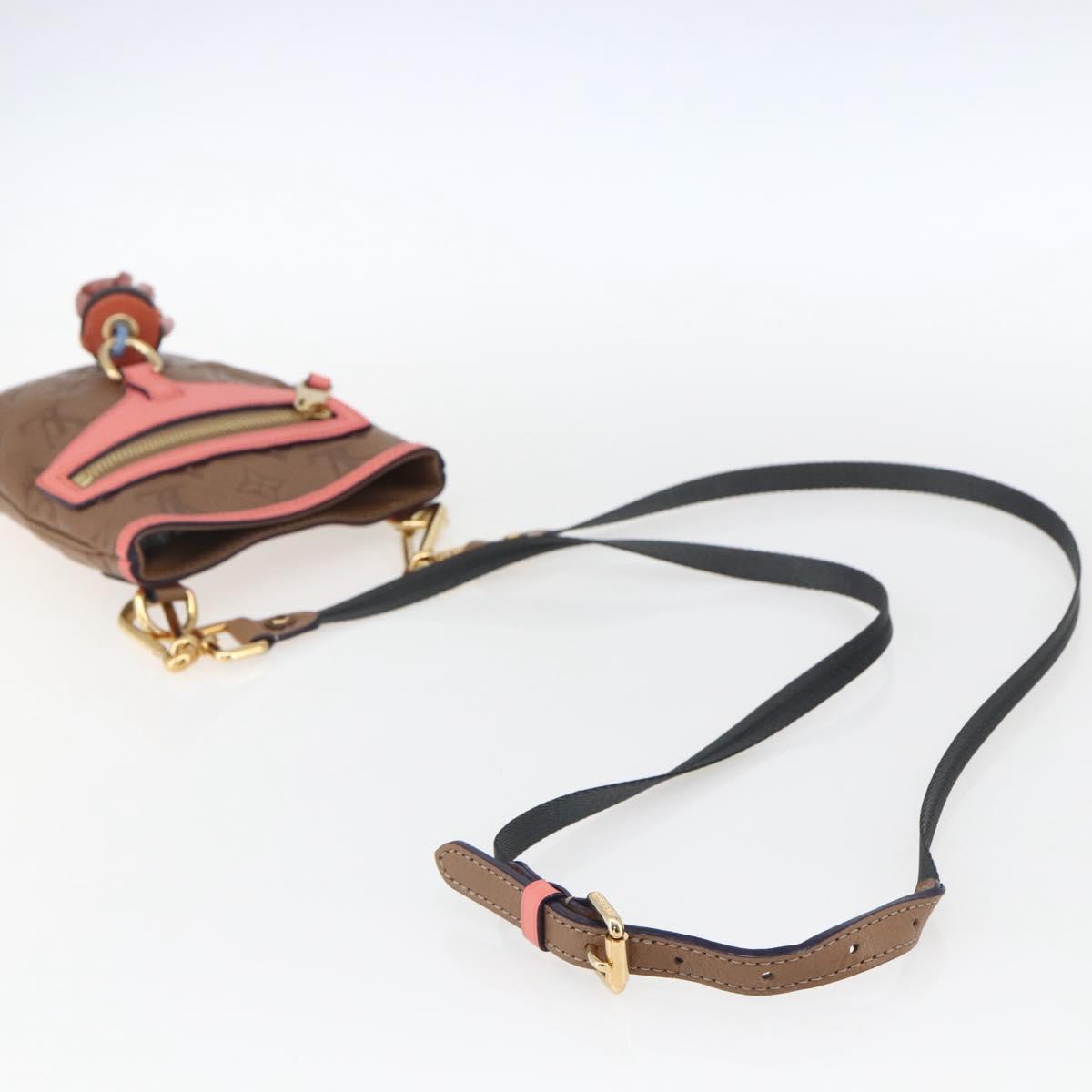 LOUIS VUITTON Monogram Empreinte Flat Bag Brown M40369 LV Auth 170001SAM