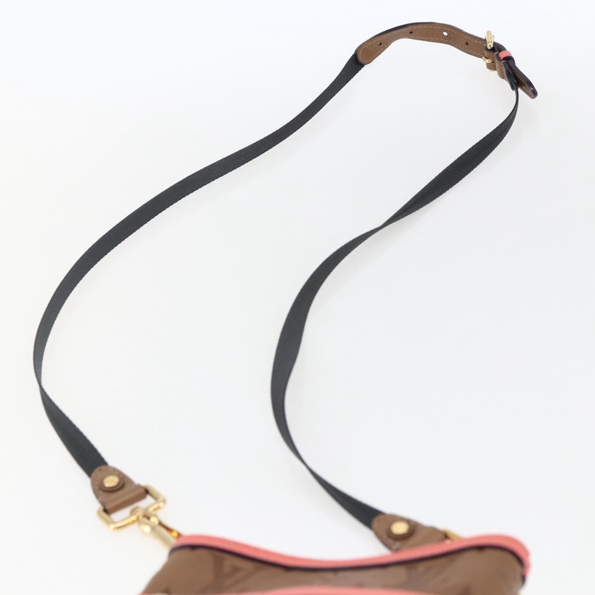 LOUIS VUITTON Monogram Empreinte Flat Bag Brown M40369 LV Auth 170001SAM