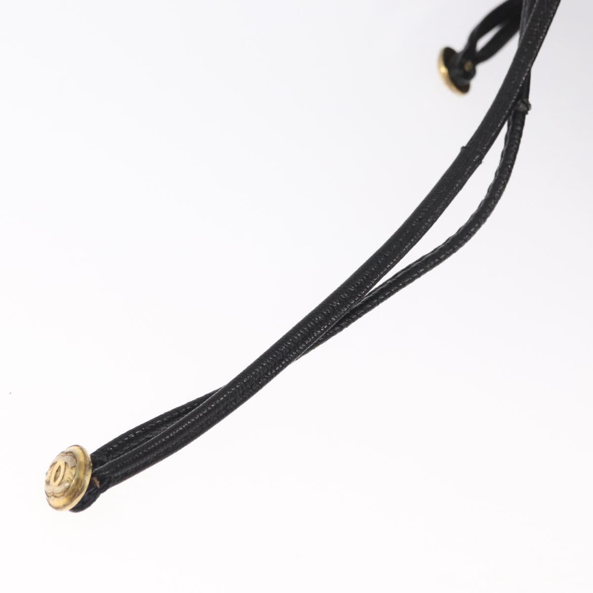 CHANEL Matelasse Chain Shoulder Bag Suede Black Gold CC Auth 170009