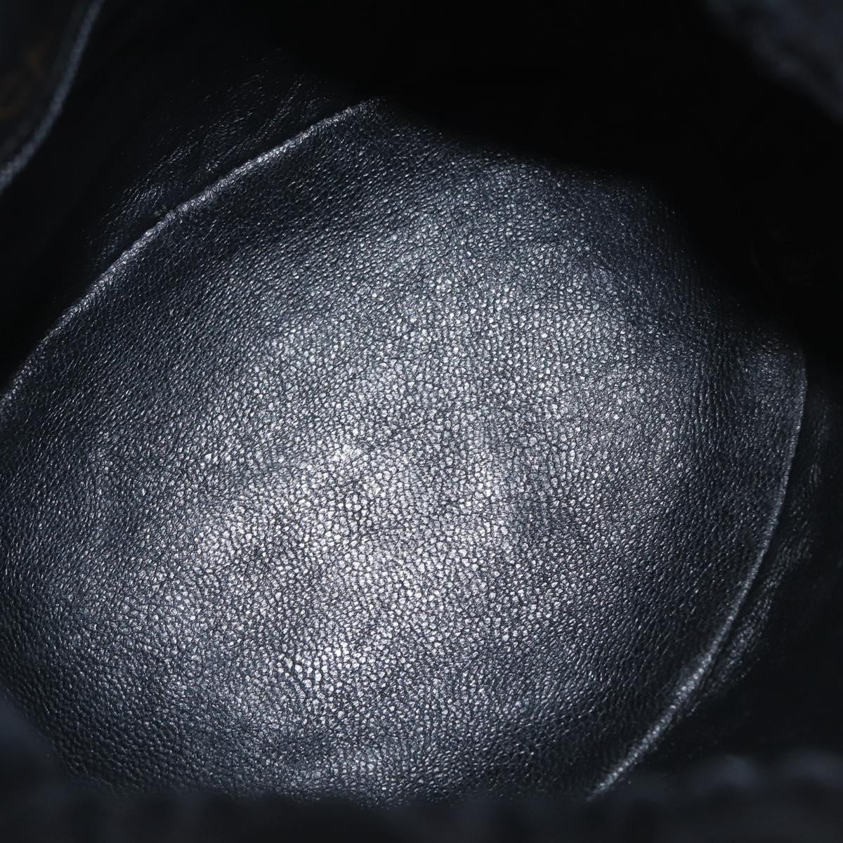 CHANEL Matelasse Chain Shoulder Bag Suede Black Gold CC Auth 170009