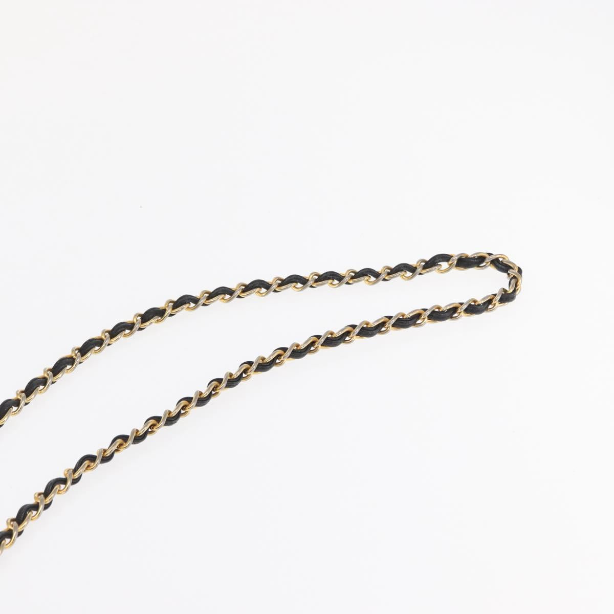 CHANEL Matelasse Chain Shoulder Bag Suede Black Gold CC Auth 170009