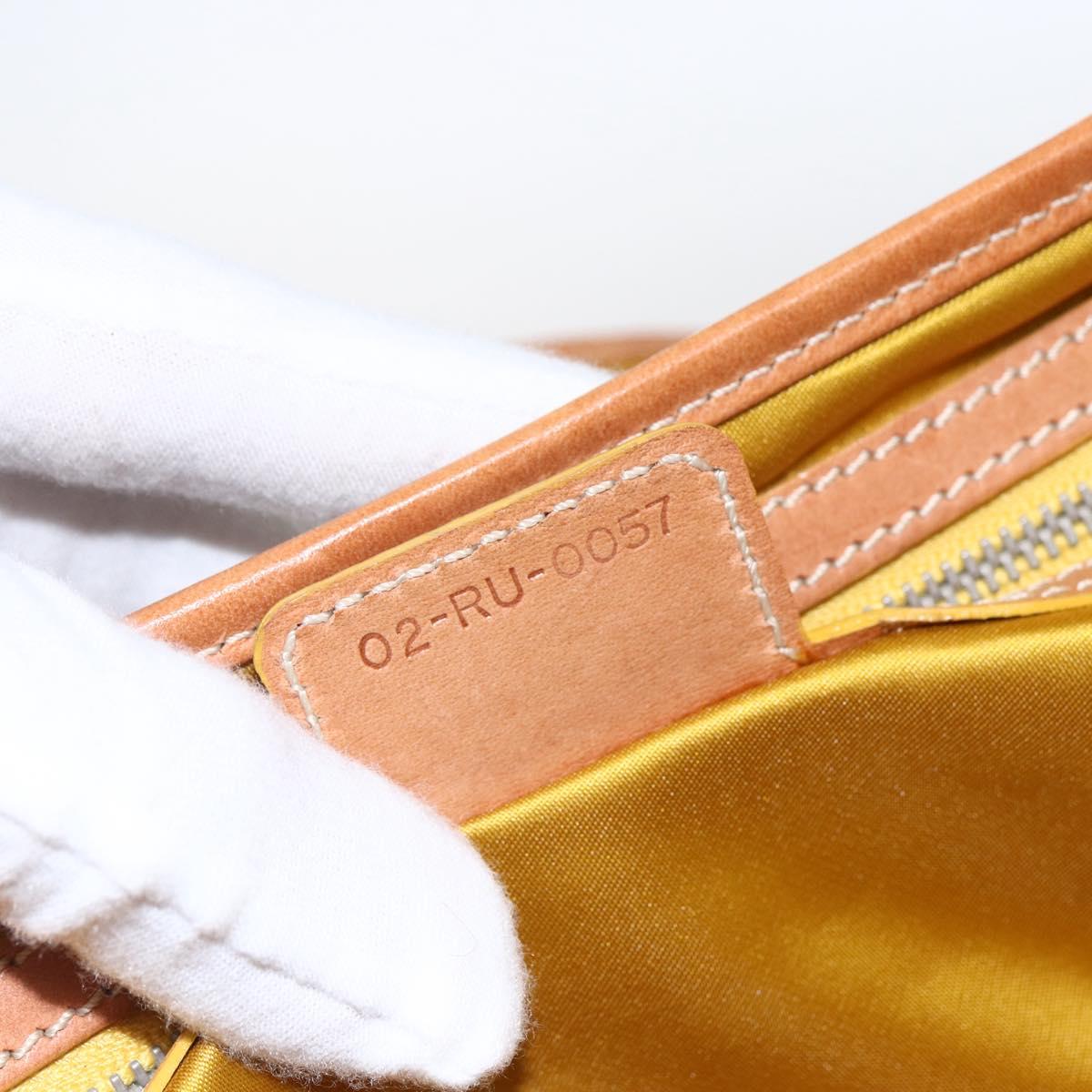 Christian Dior Trotter Canvas Romantic Chain Bag PVC Ivory Silver Auth 170012SAV