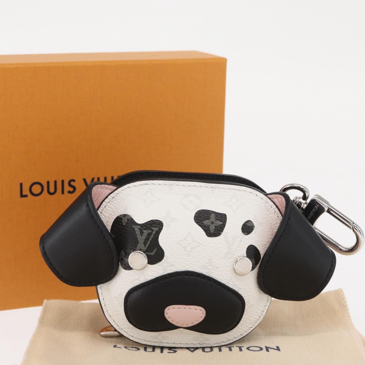 LOUIS VUITTON Monogram LV Dog Bag Charm Bag Charm White M02273 LV Auth 170016SM