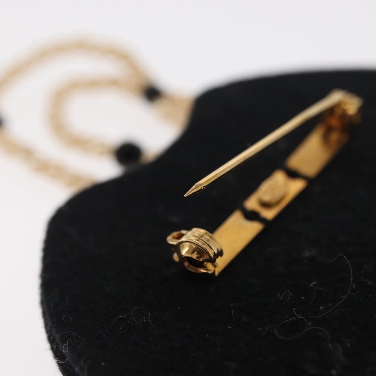 CHANEL Jacket Motif Brooch Velor Black CC Auth 170024V