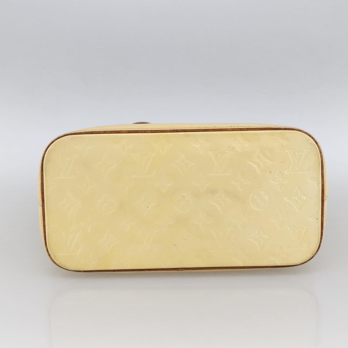 LOUIS VUITTON Monogram Vernis Houston Hand Bag Perle M91342 LV Auth 170050