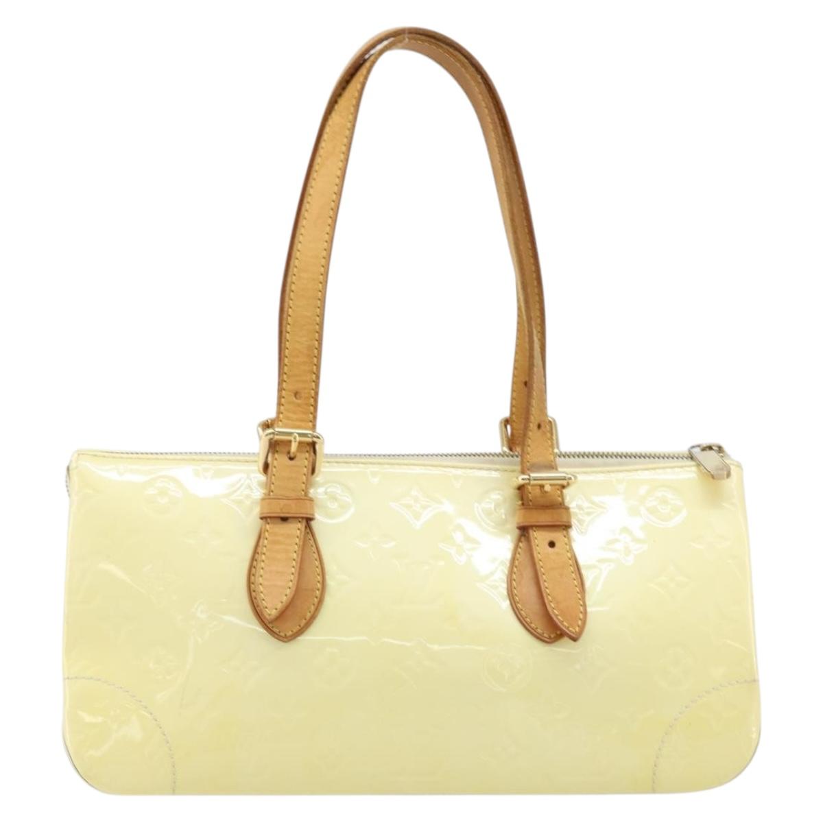 LOUIS VUITTON Monogram Vernis Rosewood Avenue Bag Perle M93508 LV Auth 170052A