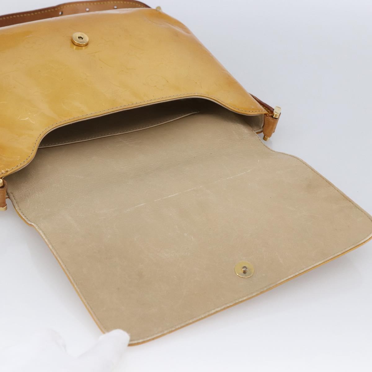 LOUIS VUITTON Monogram Vernis Thompson Street Bag Beige M91301 LV Auth 170059
