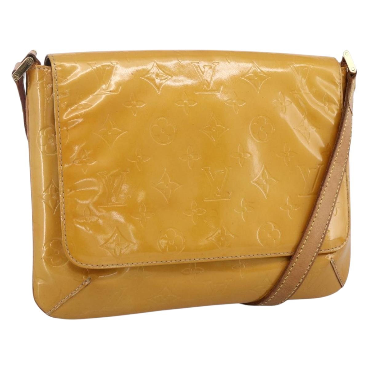 LOUIS VUITTON Monogram Vernis Thompson Street Bag Beige M91301 LV Auth 170059