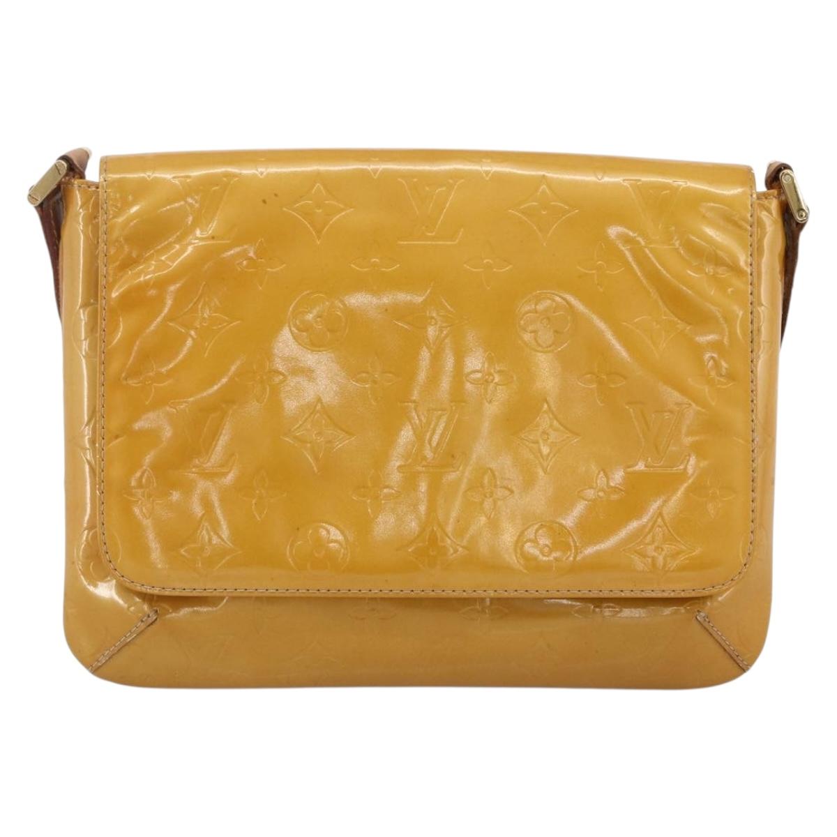 LOUIS VUITTON Monogram Vernis Thompson Street Bag Beige M91301 LV Auth 170059