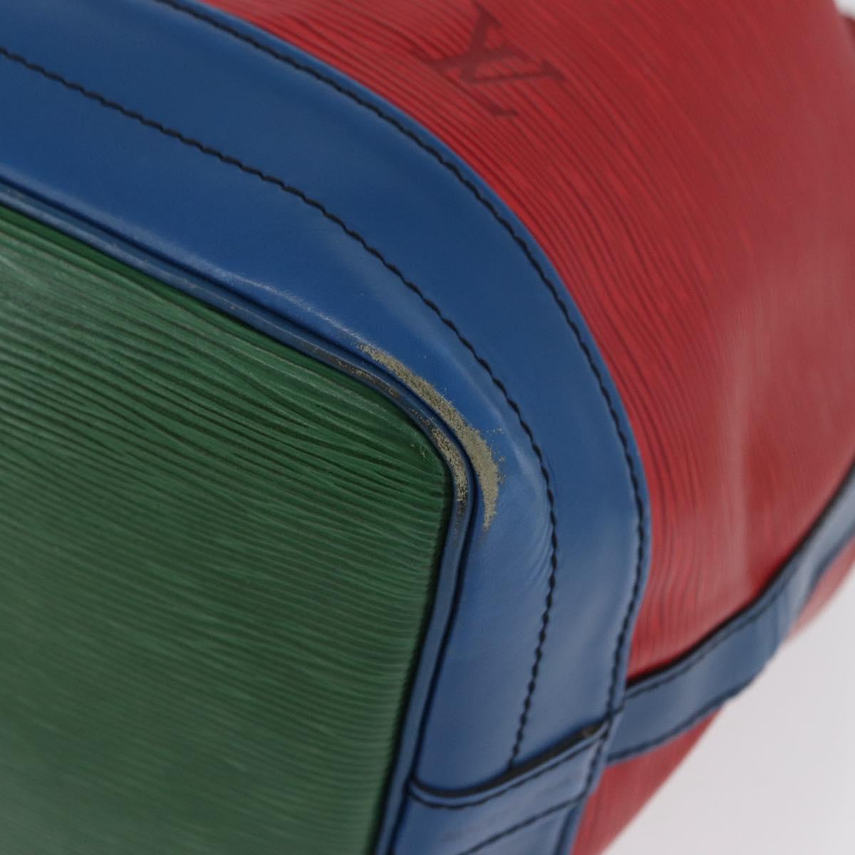 LOUIS VUITTON Epi Noe Shoulder Bag Tricolor Red Blue M44084 LV Auth 170061