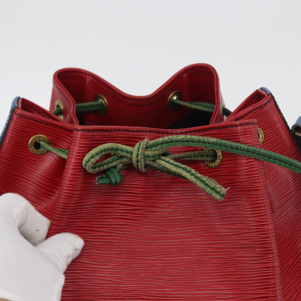 LOUIS VUITTON Epi Noe Shoulder Bag Tricolor Red Blue M44084 LV Auth 170061