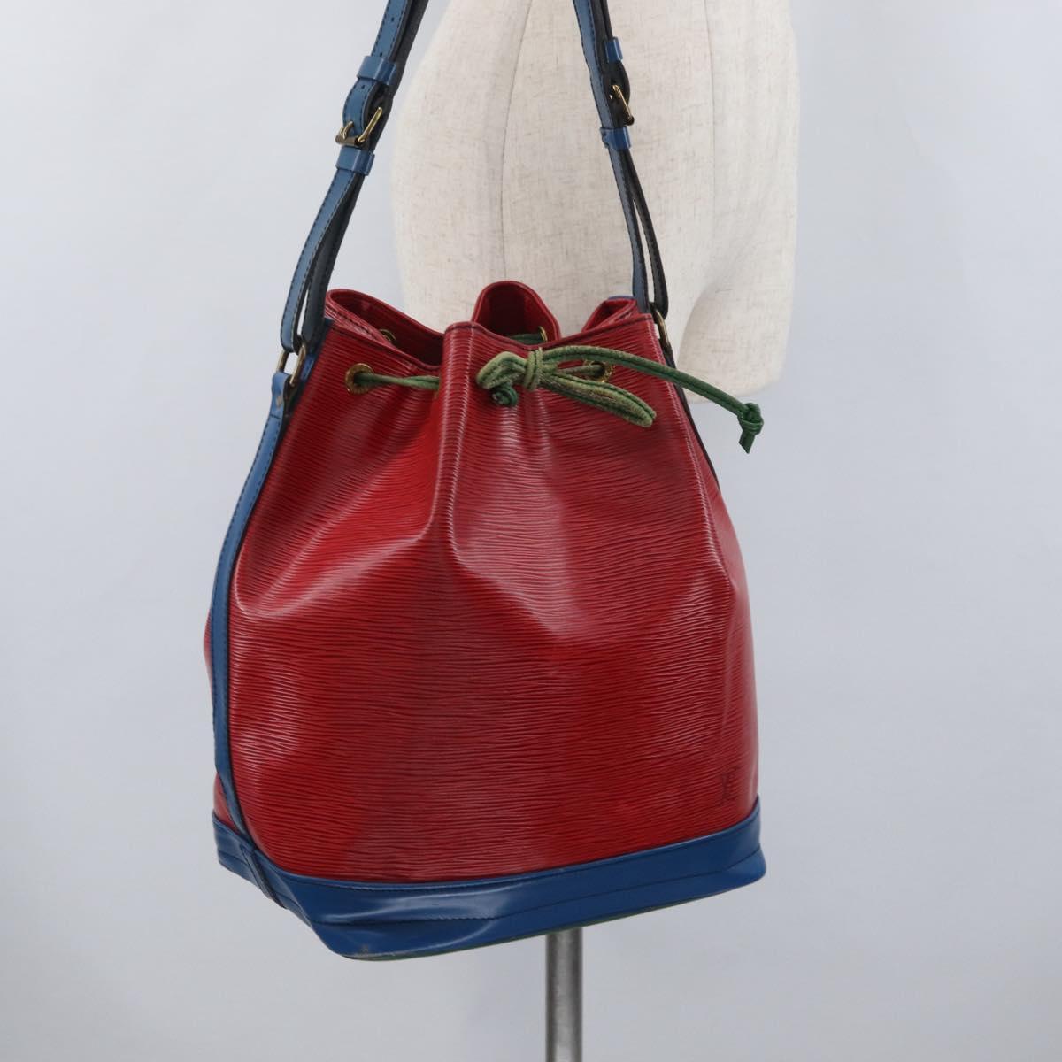 LOUIS VUITTON Epi Noe Shoulder Bag Tricolor Red Blue M44084 LV Auth 170061