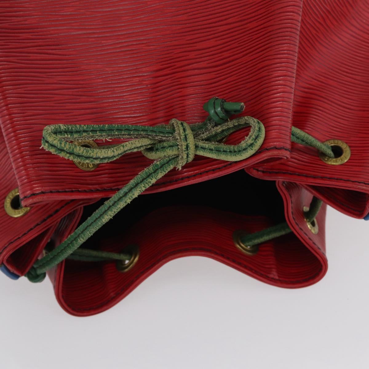 LOUIS VUITTON Epi Noe Shoulder Bag Tricolor Red Blue M44084 LV Auth 170061