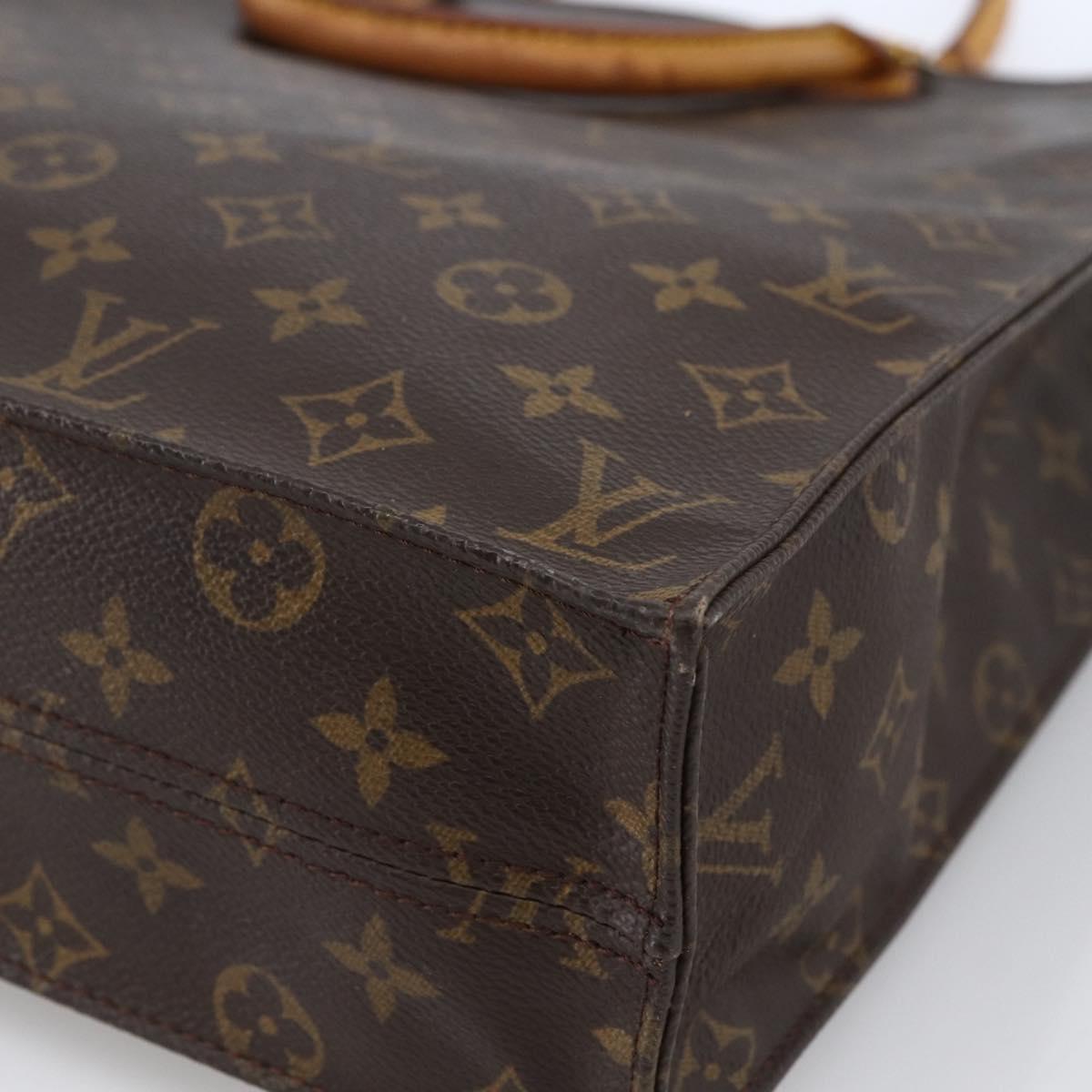 LOUIS VUITTON Monogram Sac Plat Hand Bag M51140 LV Auth 170062