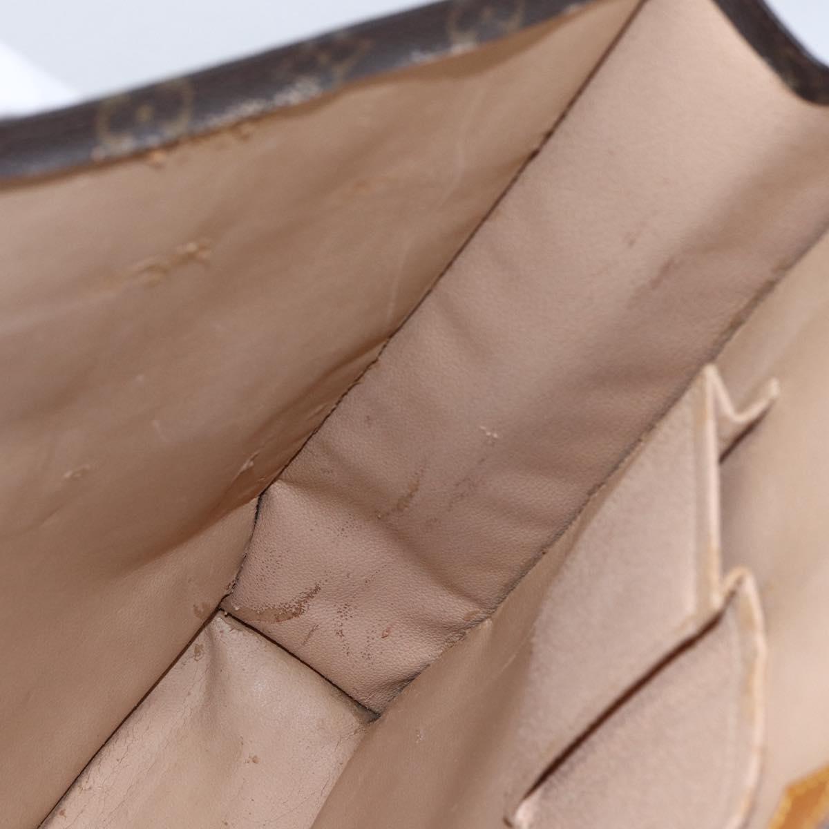 LOUIS VUITTON Monogram Sac Plat Hand Bag M51140 LV Auth 170062