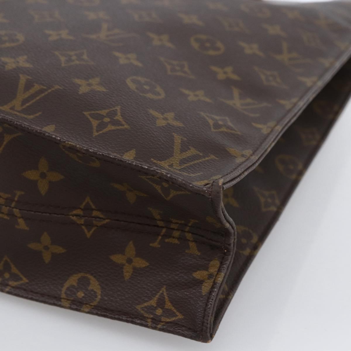 LOUIS VUITTON Monogram Sac Plat Hand Bag M51140 LV Auth 170063