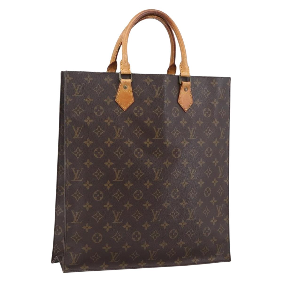 LOUIS VUITTON Monogram Sac Plat Hand Bag M51140 LV Auth 170063