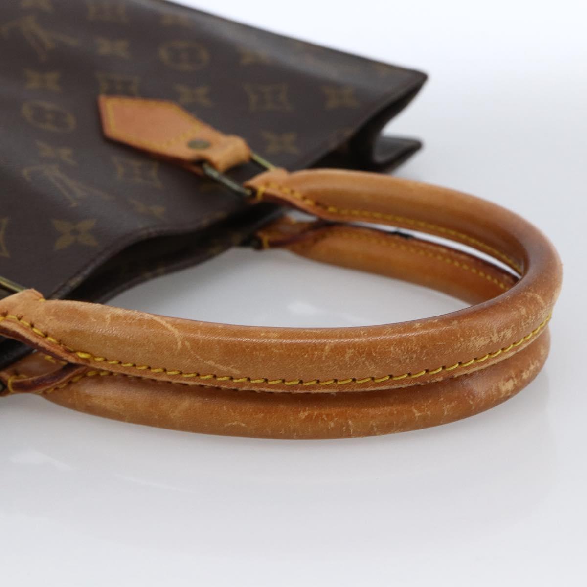 LOUIS VUITTON Monogram Sac Plat Hand Bag M51140 LV Auth 170063