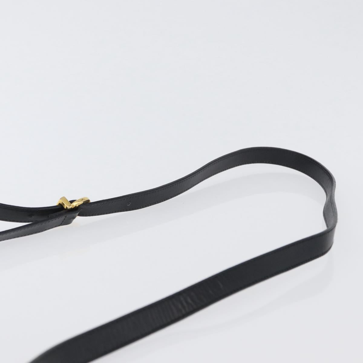 Salvatore Ferragamo Vala Shoulder Bag Leather Black Gold Auth 170076