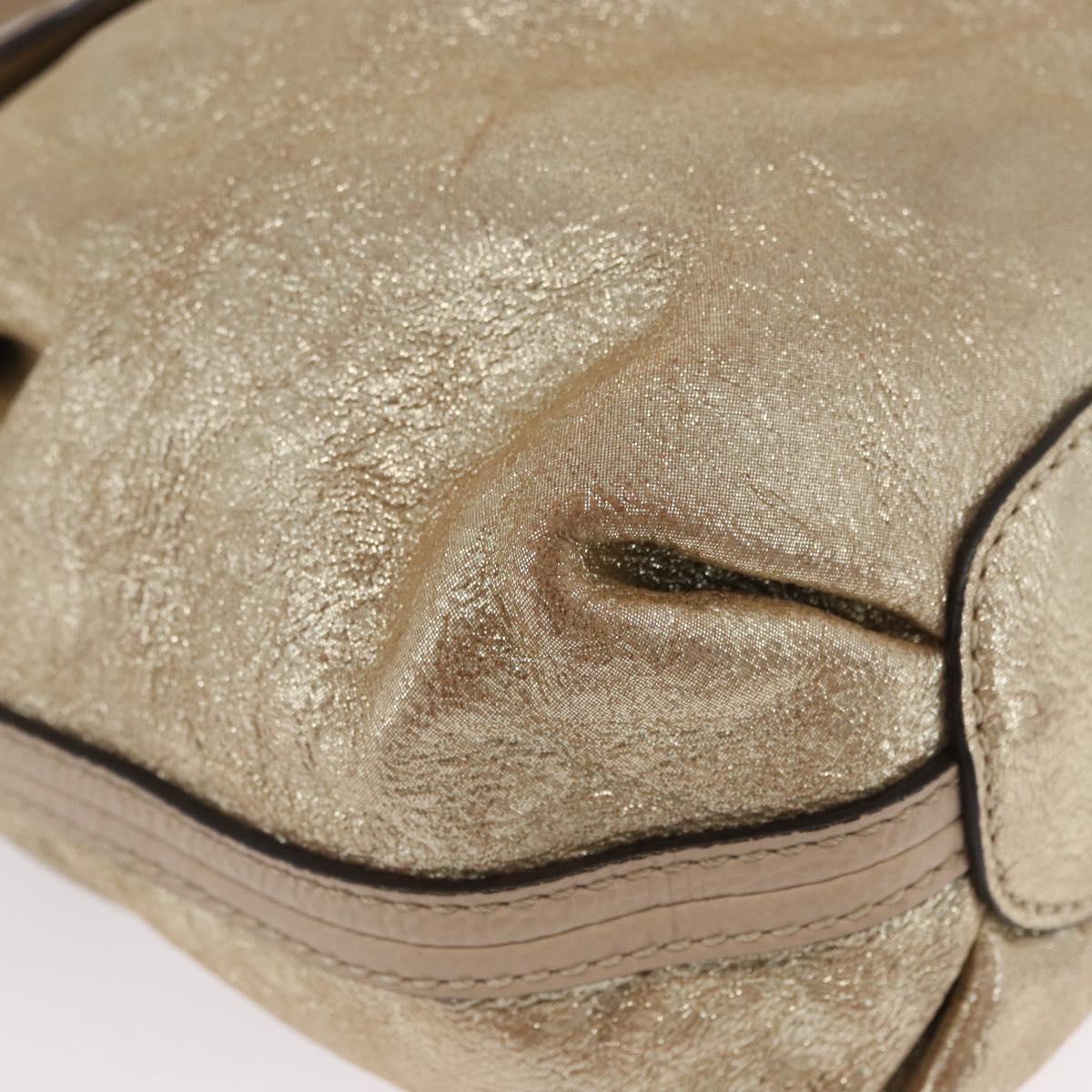 Chloe Elsie Hand Bag Leather 2way Gold Auth 170081