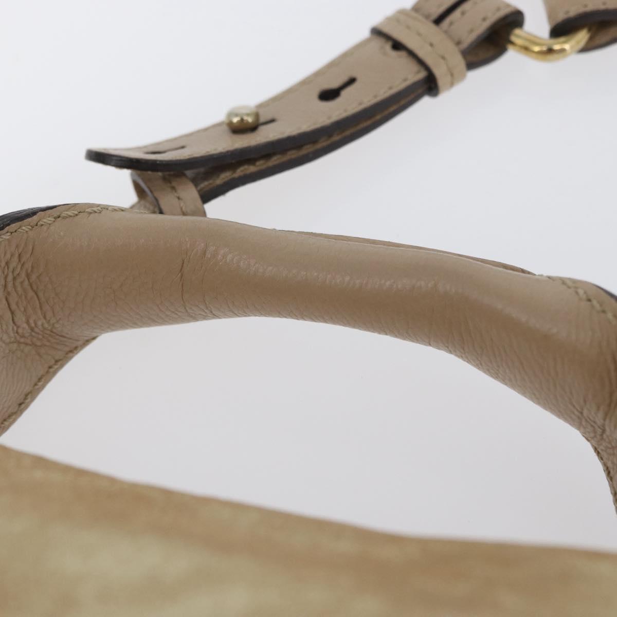 Chloe Elsie Hand Bag Leather 2way Gold Auth 170081