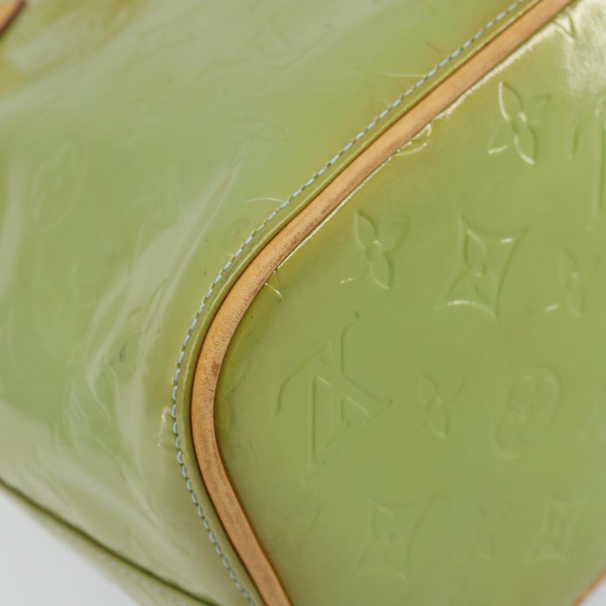 LOUIS VUITTON Monogram Vernis Houston Hand Bag Baby Blue M91005 LV Auth 170087