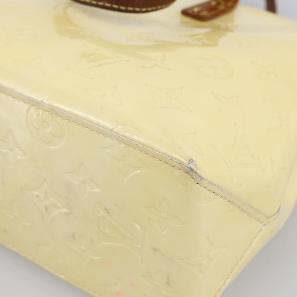LOUIS VUITTON Monogram Vernis Reade PM Hand Bag Perle M91336 LV Auth 170088