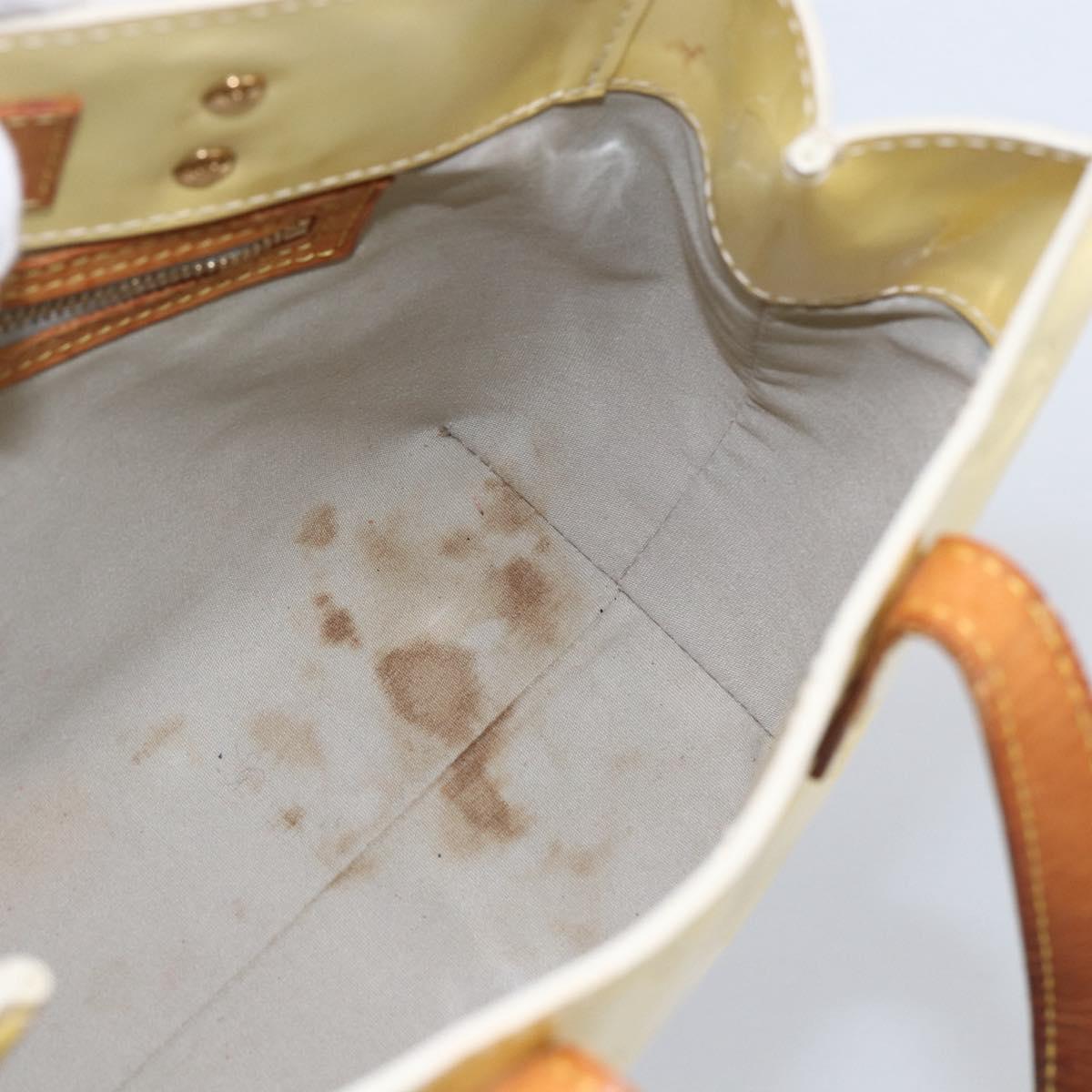 LOUIS VUITTON Monogram Vernis Reade PM Hand Bag Perle M91336 LV Auth 170088
