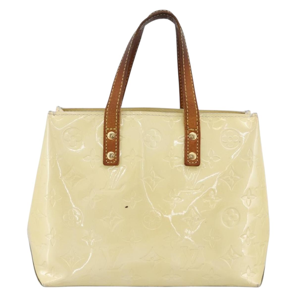 LOUIS VUITTON Monogram Vernis Reade PM Hand Bag Perle M91336 LV Auth 170088