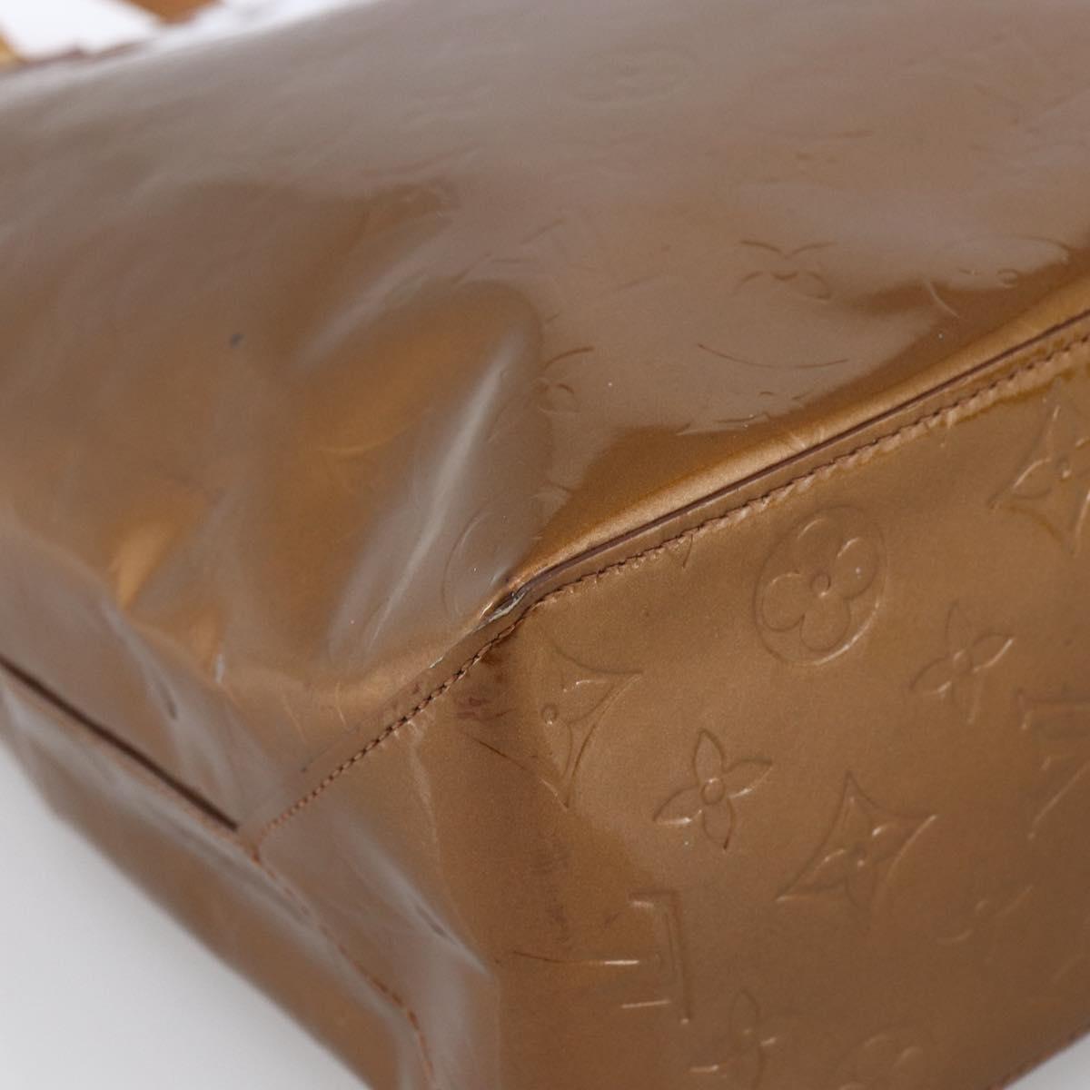 LOUIS VUITTON Monogram Vernis Reade MM Hand Bag Bronze M91143 LV Auth 170090