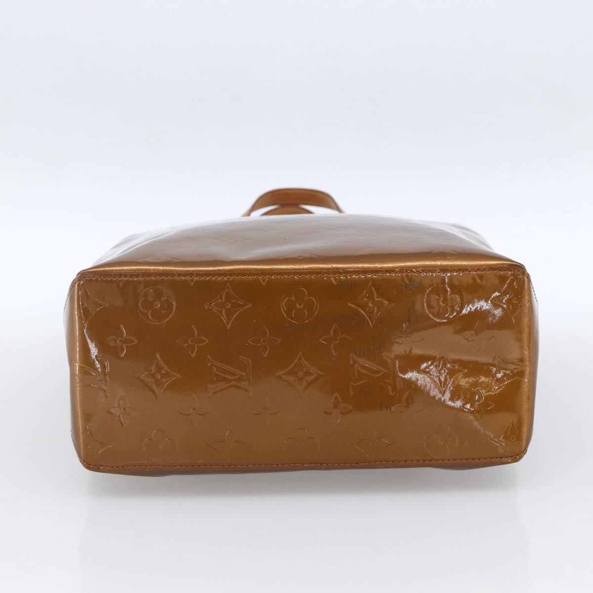LOUIS VUITTON Monogram Vernis Reade MM Hand Bag Bronze M91143 LV Auth 170090