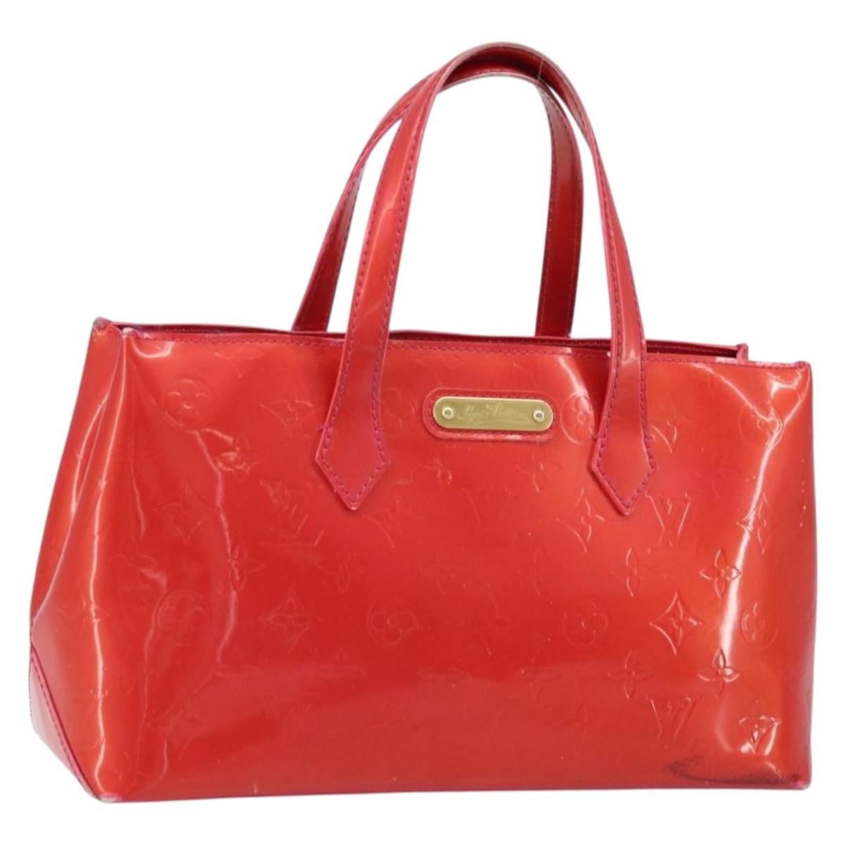 LOUIS VUITTON Monogram Vernis Wilshire Boulevard Bag Rose Pop M93643 Auth 170093