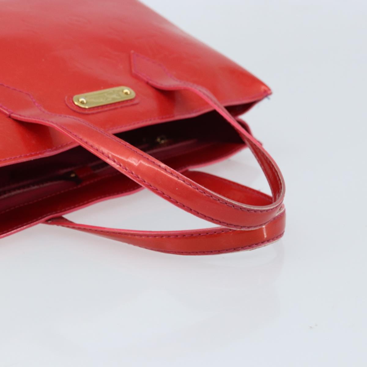 LOUIS VUITTON Monogram Vernis Wilshire Boulevard Bag Rose Pop M93643 Auth 170093