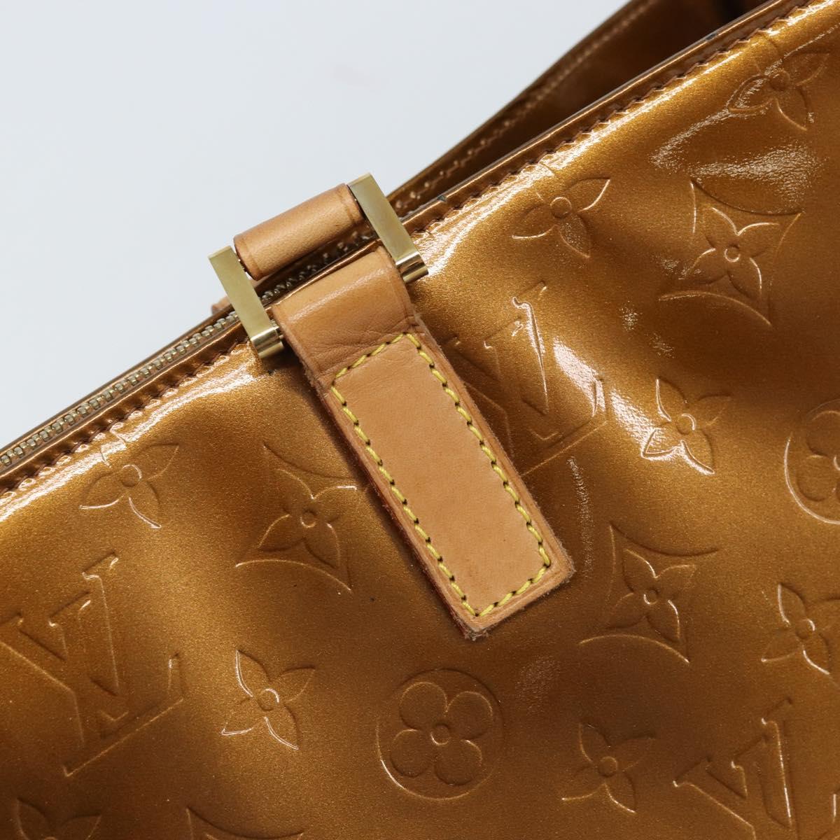 LOUIS VUITTON Monogram Vernis Columbus Tote Bag Bronze M91134 LV Auth 170094