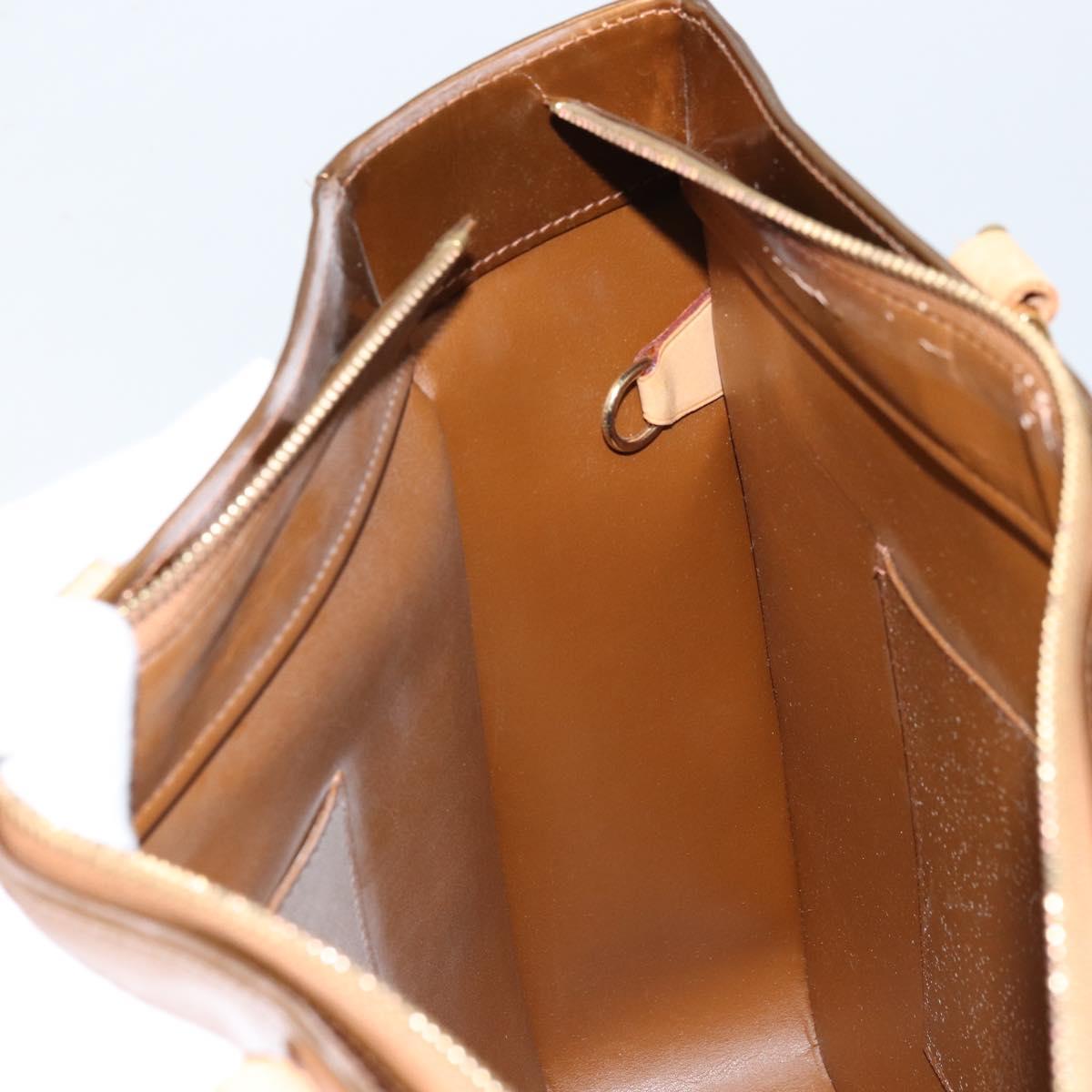 LOUIS VUITTON Monogram Vernis Columbus Tote Bag Bronze M91134 LV Auth 170094