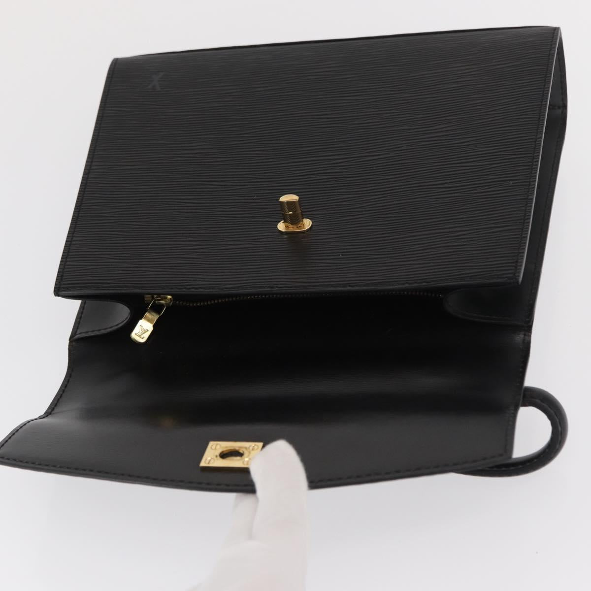LOUIS VUITTON Epi Malesherbes Hand Bag Black M52372 LV Auth 170100