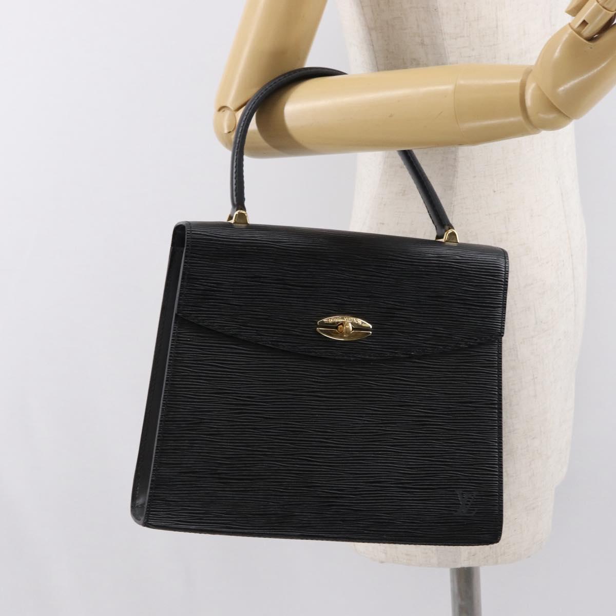 LOUIS VUITTON Epi Malesherbes Hand Bag Black M52372 LV Auth 170100