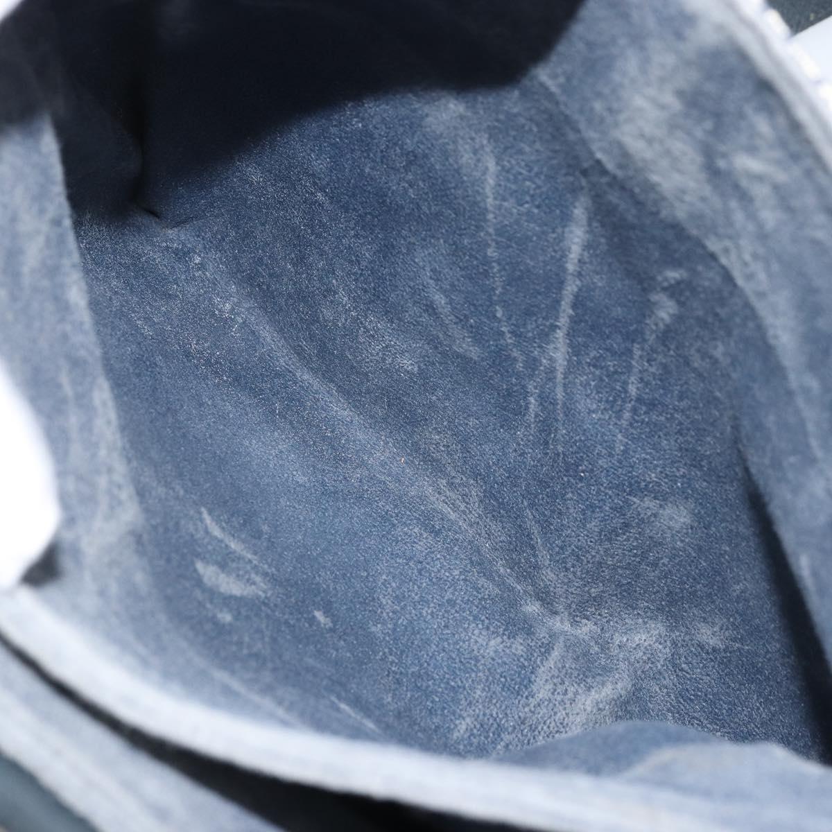 GUCCI GG Supreme Hand Bag PVC Navy Gold 116 02 080 Auth 170106