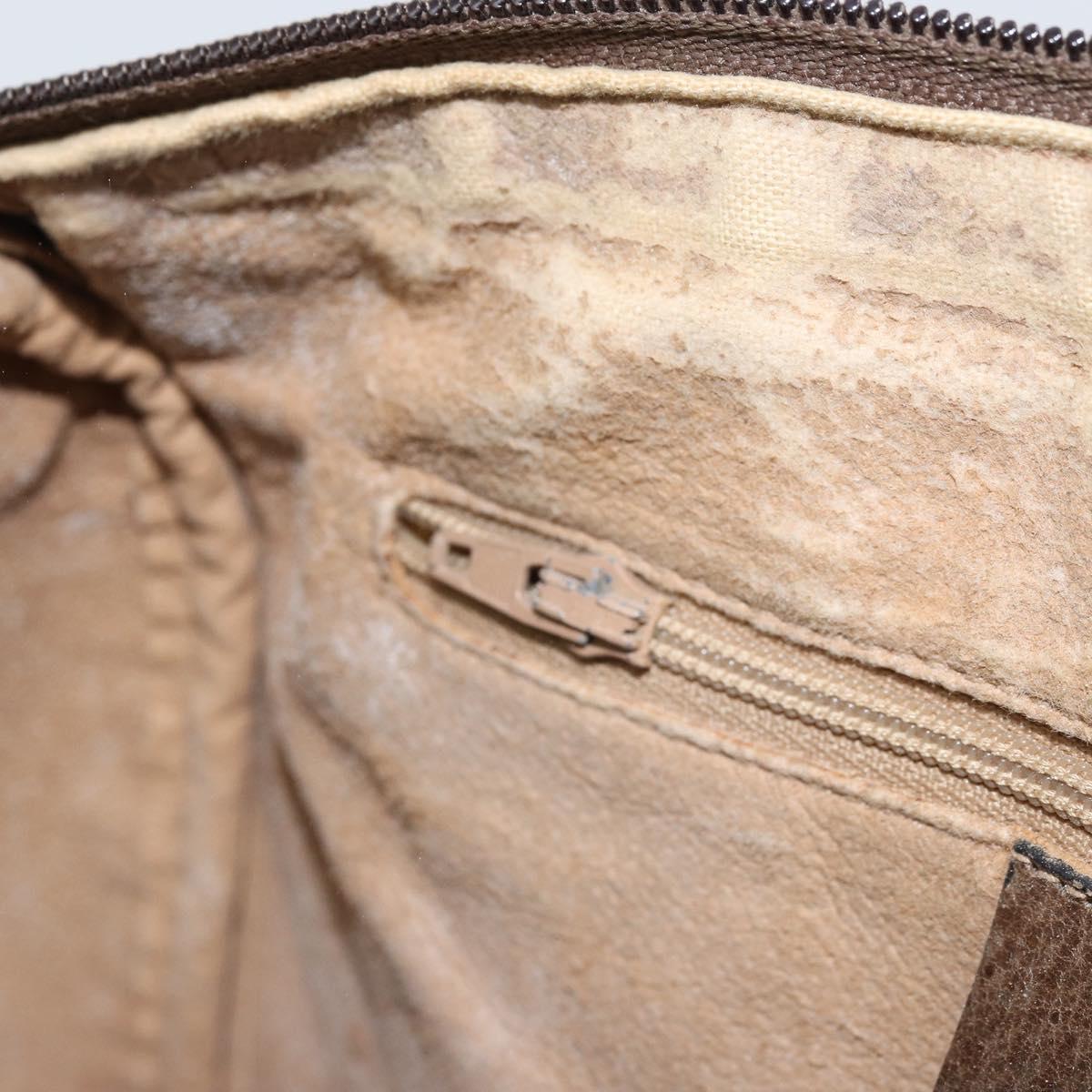 GUCCI GG Supreme Web Sherry Line Hand Bag PVC Beige Gold 39 02 006 Auth 170110