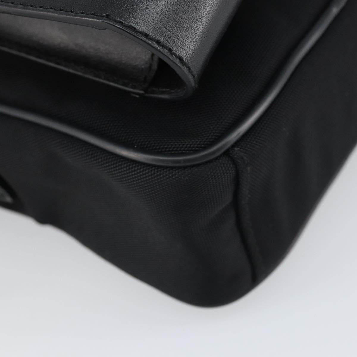 GUCCI Shoulder Bag Nylon Black Silver 018 1619 Auth 170116