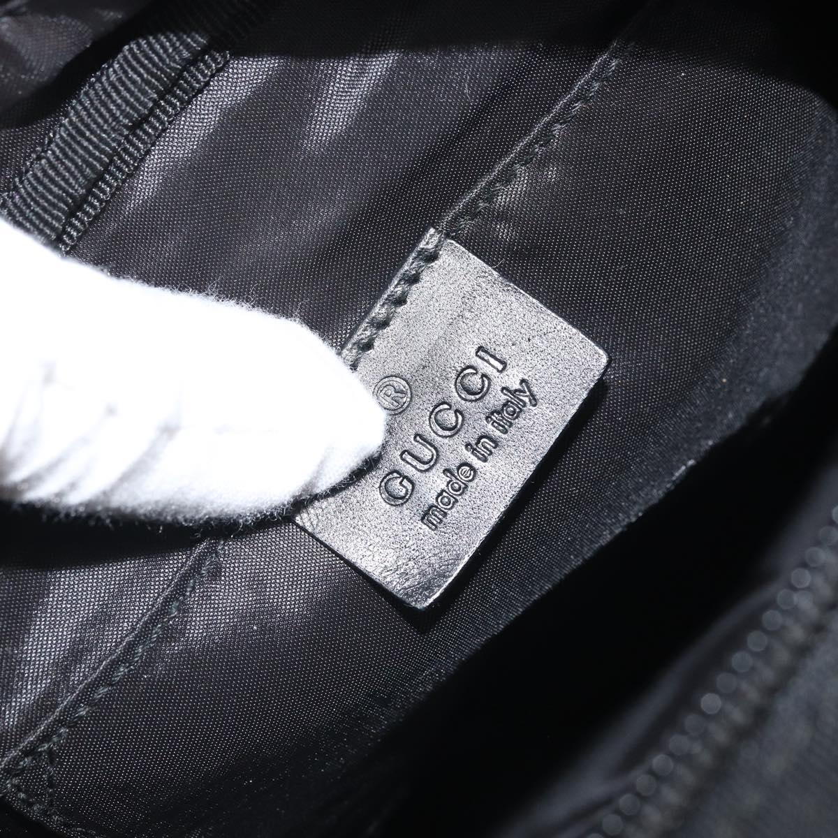 GUCCI Shoulder Bag Nylon Black Silver 018 1619 Auth 170116