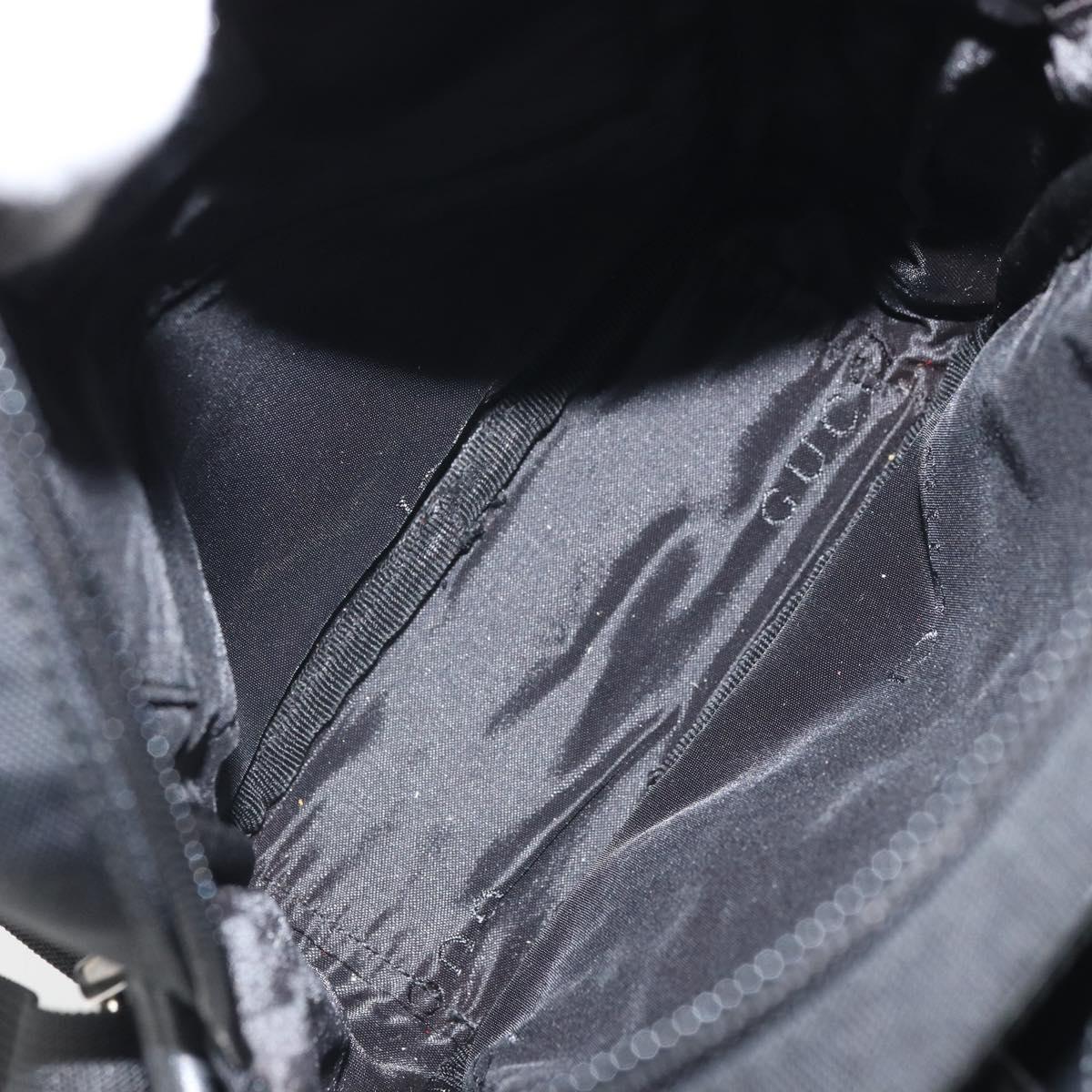 GUCCI Shoulder Bag Nylon Black Silver 018 1619 Auth 170116