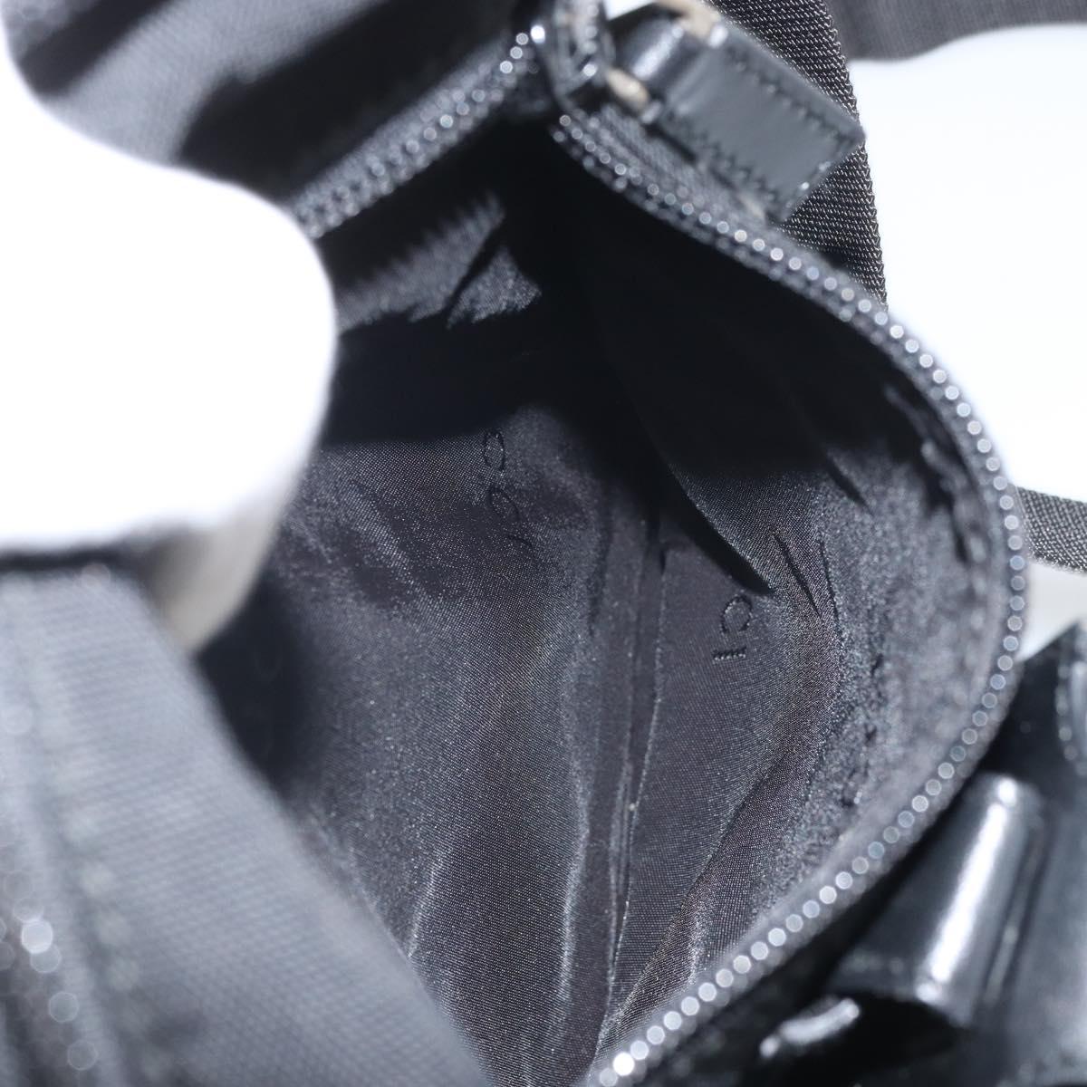 GUCCI Shoulder Bag Nylon Black Silver 018 1619 Auth 170116