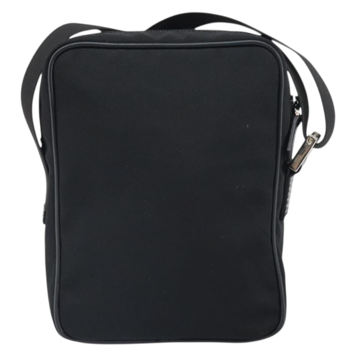 GUCCI Shoulder Bag Nylon Black Silver 018 1619 Auth 170116