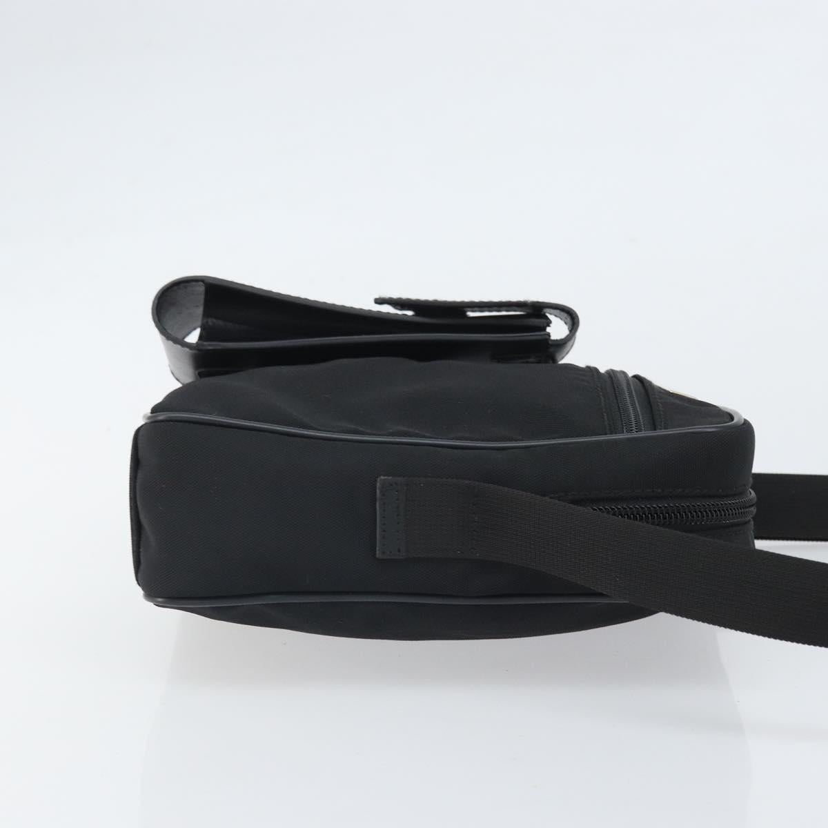 GUCCI Shoulder Bag Nylon Black Silver 018 1619 Auth 170116