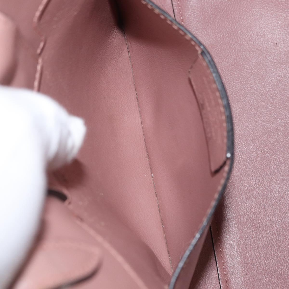 Salvatore Ferragamo Vala Hand Bag Leather 2way Pink Gold Auth 170124