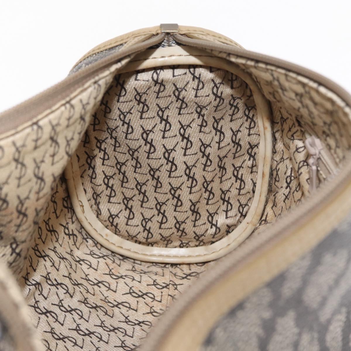 SAINT LAURENT Hand Bag Leather Beige Auth 170128