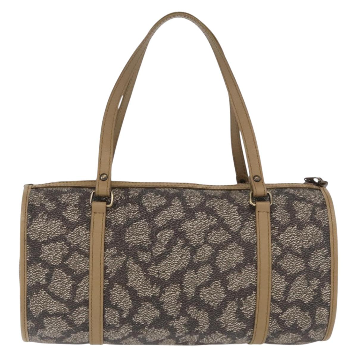 SAINT LAURENT Hand Bag Leather Beige Auth 170128