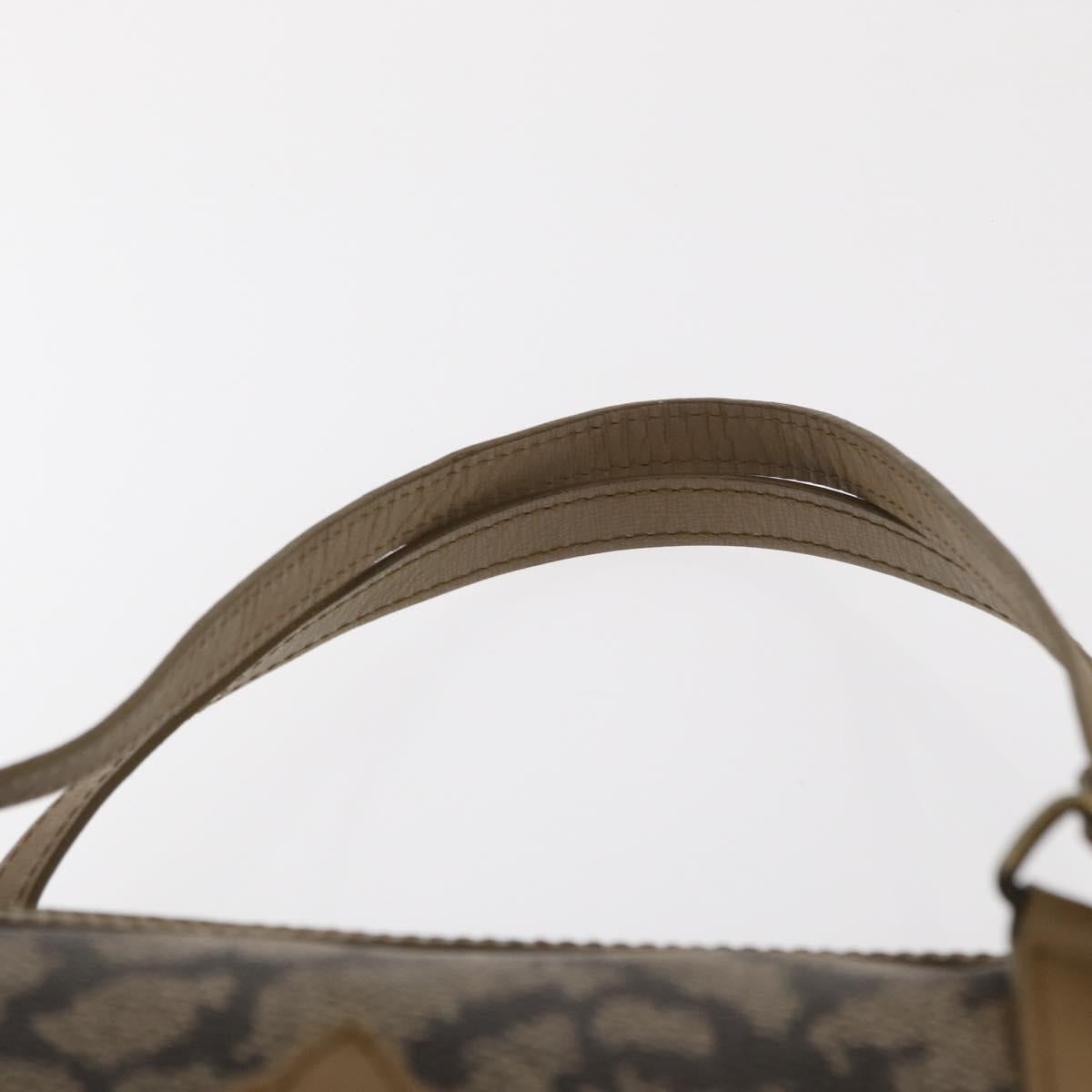 SAINT LAURENT Hand Bag Leather Beige Auth 170128